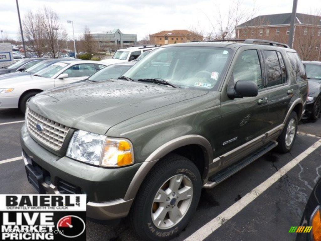 2004 Explorer Eddie Bauer 4x4 - Estate Green Metallic / Medium Parchment photo #3