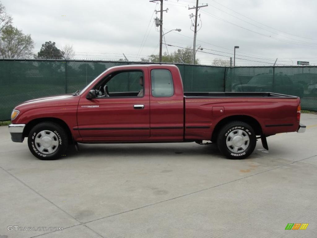 1996 Tacoma Extended Cab - Sunfire Red Pearl / Beige photo #6