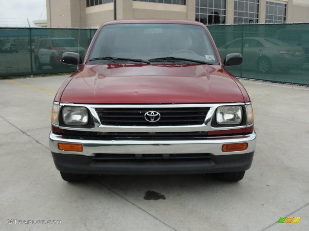 1996 Tacoma Extended Cab - Sunfire Red Pearl / Beige photo #8