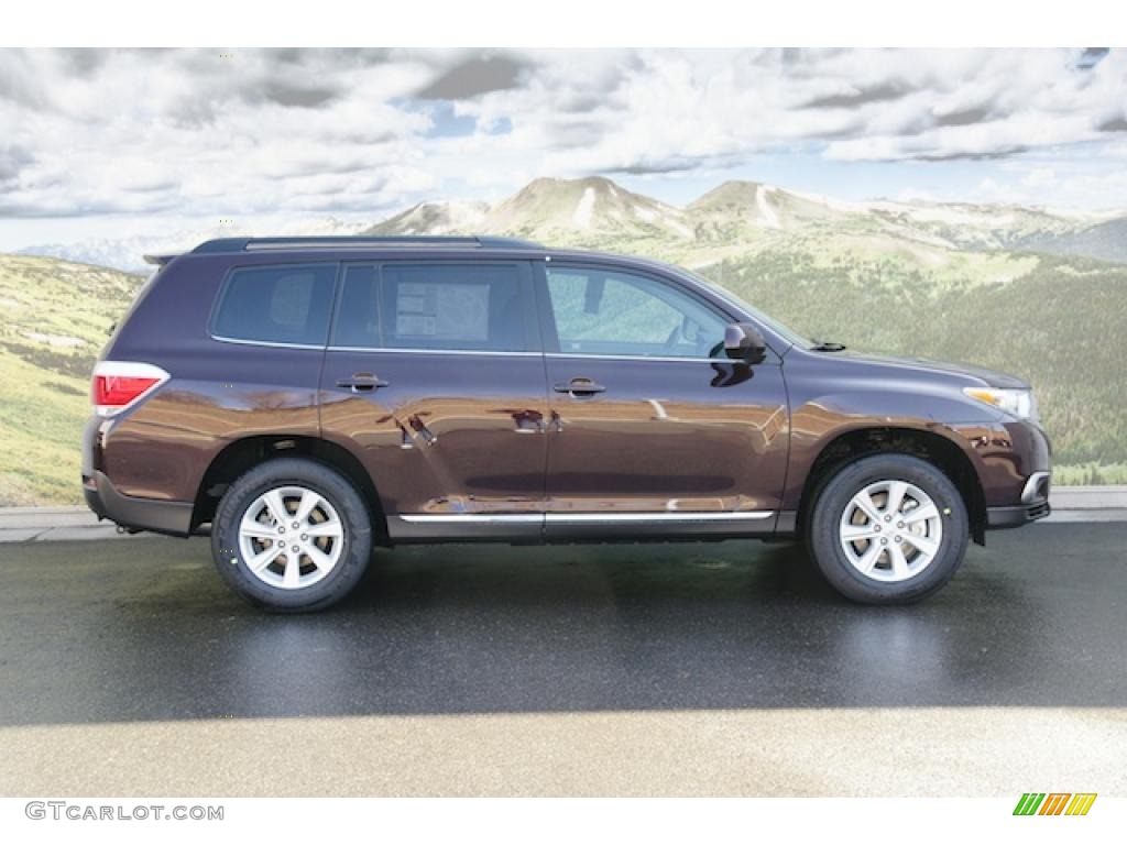 Sizzling Crimson Mica 2011 Toyota Highlander V6 4WD Exterior Photo #47162241