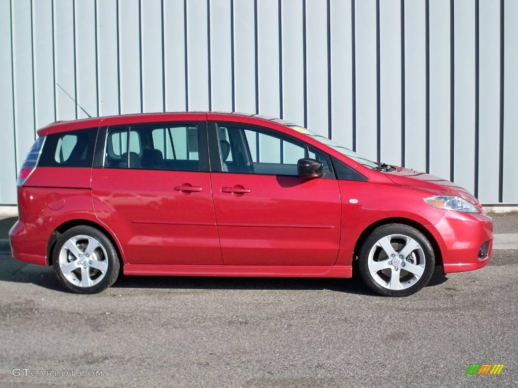 2006 MAZDA5 Sport - Cardinal Red Mica / Black photo #2