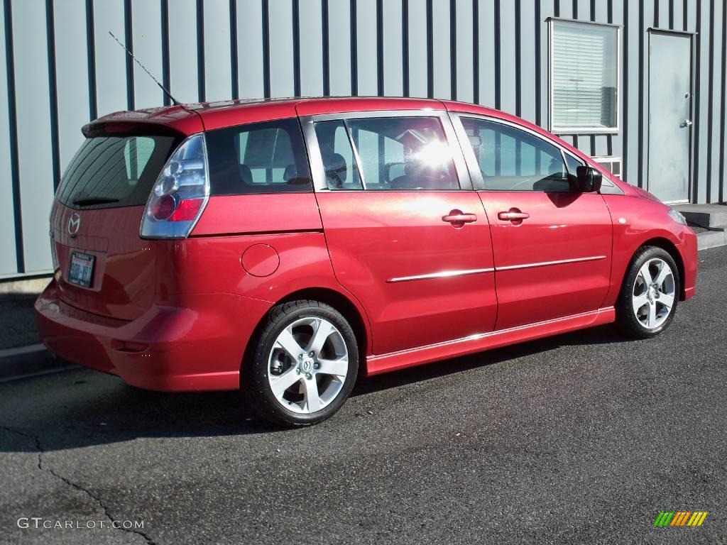 2006 MAZDA5 Sport - Cardinal Red Mica / Black photo #3