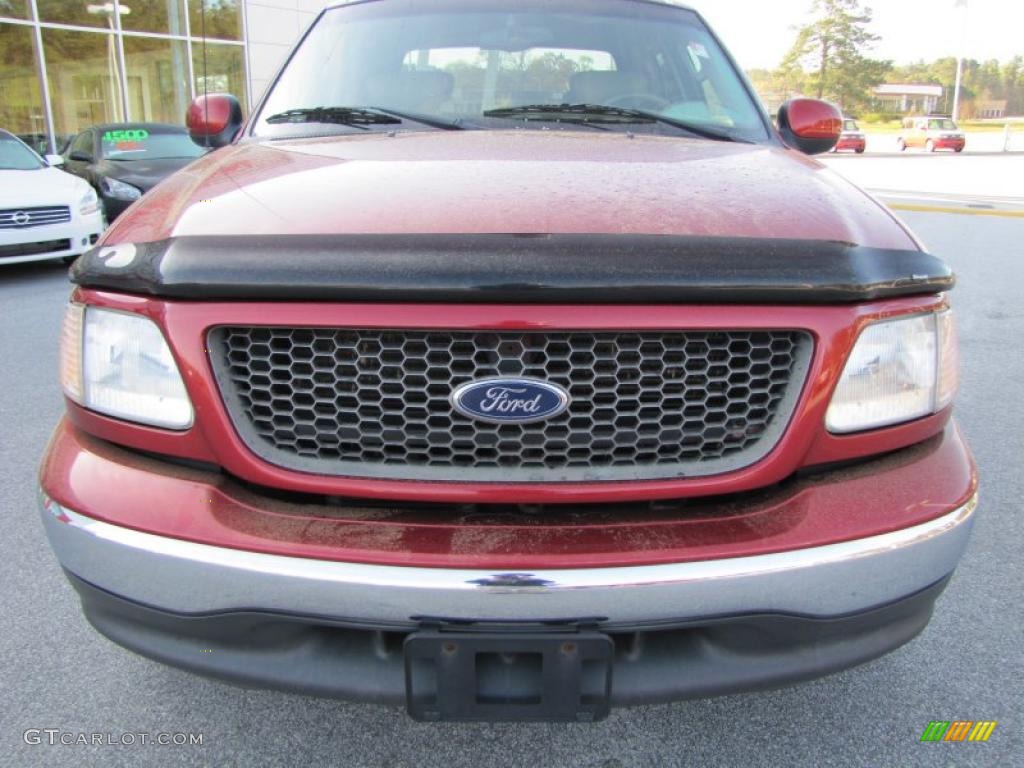 2003 F150 Lariat SuperCrew - Toreador Red Metallic / Medium Parchment Beige photo #8