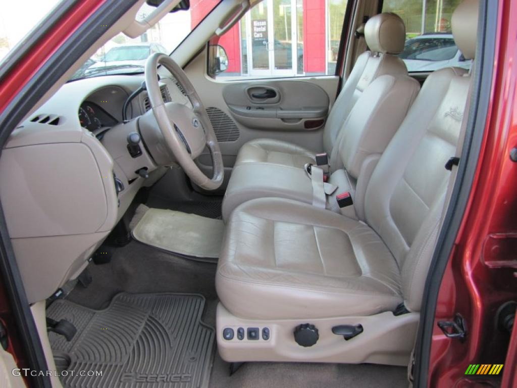 Medium Parchment Beige Interior 2003 Ford F150 Lariat SuperCrew Photo #47167917