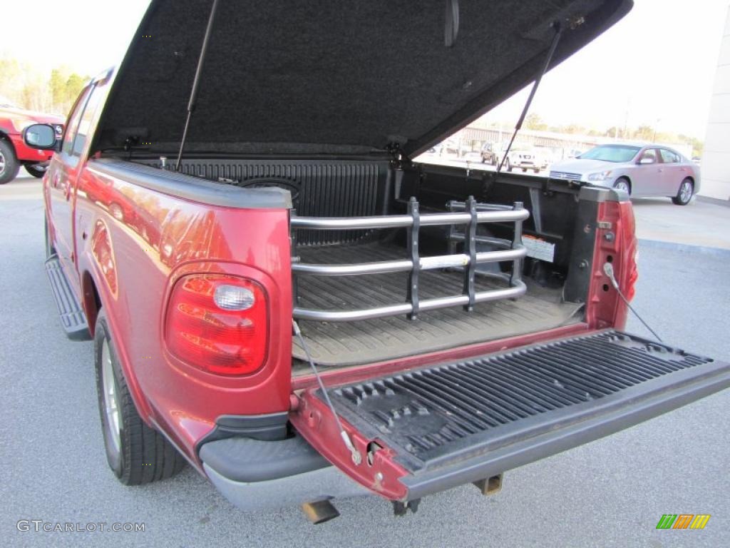 2003 F150 Lariat SuperCrew - Toreador Red Metallic / Medium Parchment Beige photo #13