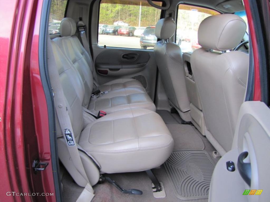 Medium Parchment Beige Interior 2003 Ford F150 Lariat