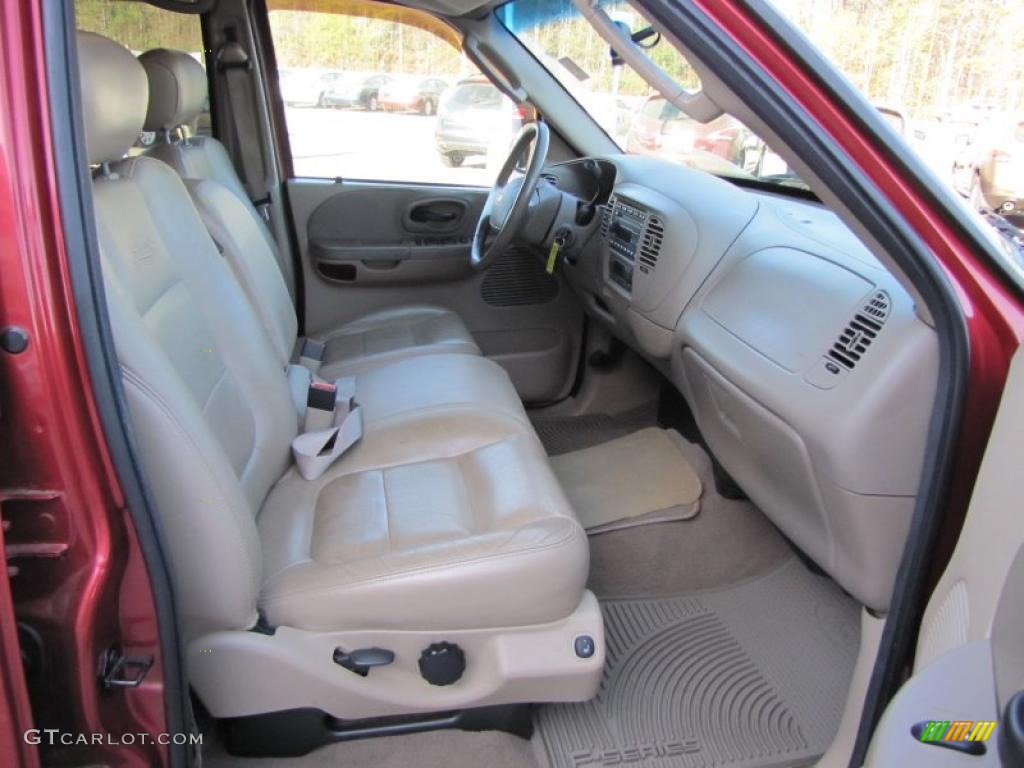 Medium Parchment Beige Interior 2003 Ford F150 Lariat SuperCrew Photo #47167953