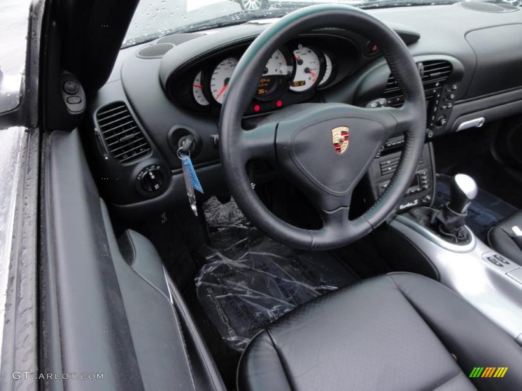 Black Interior 2005 Porsche 911 Turbo S Cabriolet Photo #47168553