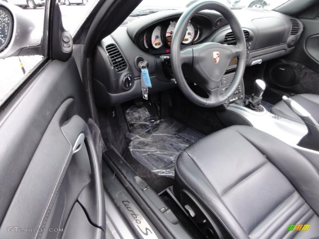 Black Interior 2005 Porsche 911 Turbo S Cabriolet Photo #47168562