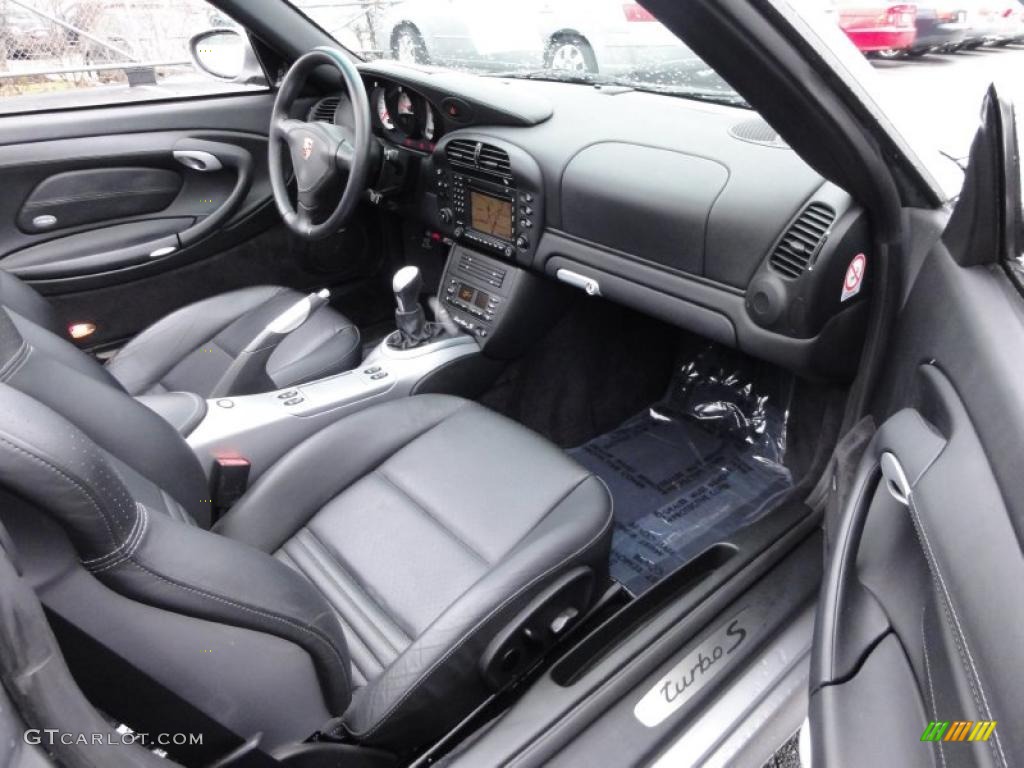 Black Interior 2005 Porsche 911 Turbo S Cabriolet Photo #47168598