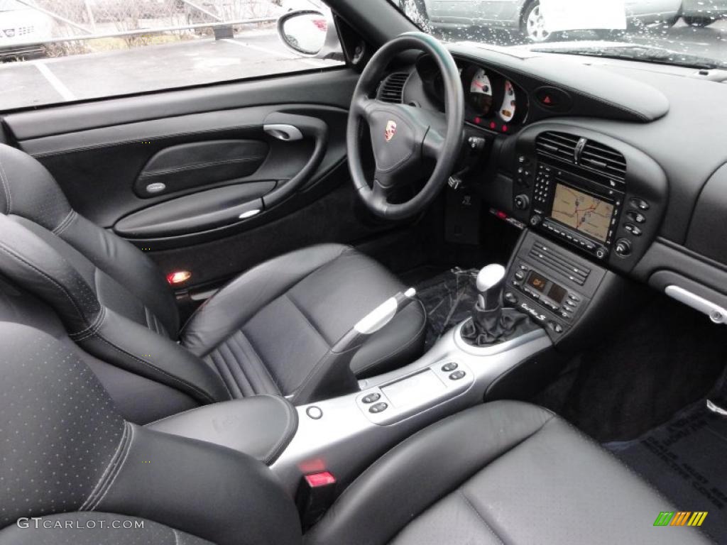 Black Interior 2005 Porsche 911 Turbo S Cabriolet Photo #47168604