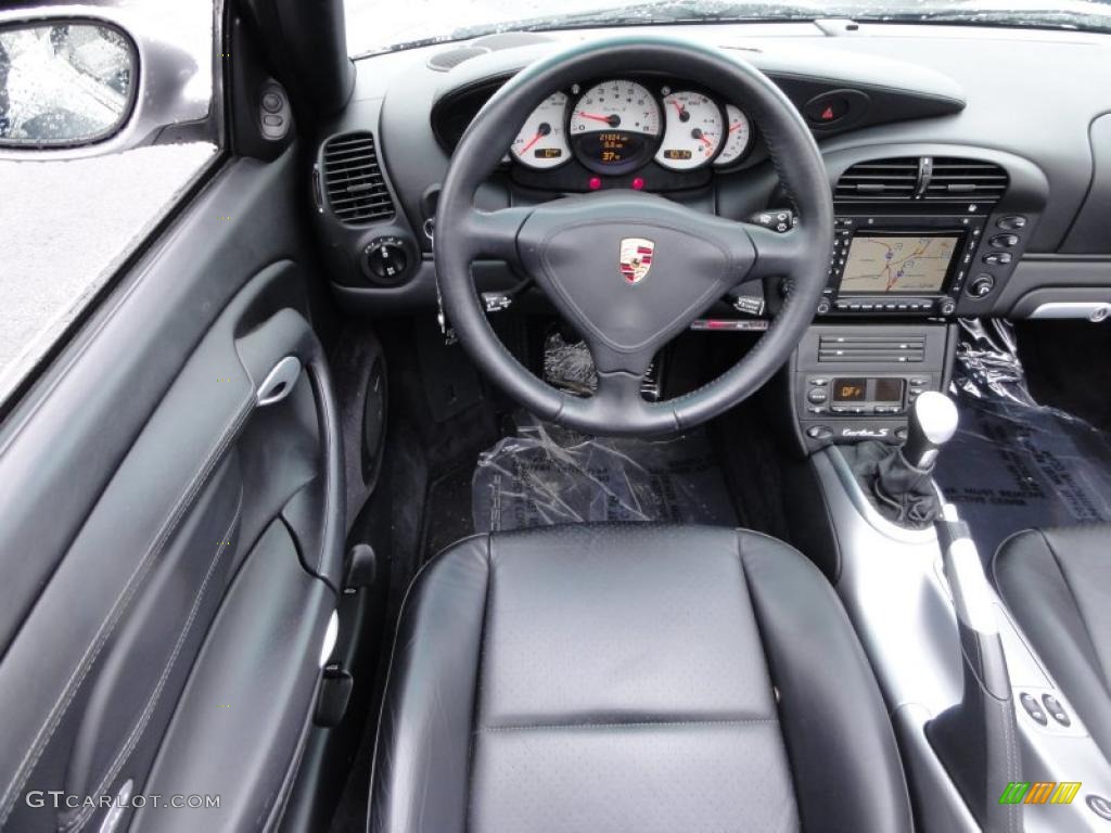 Black Interior 2005 Porsche 911 Turbo S Cabriolet Photo #47168712