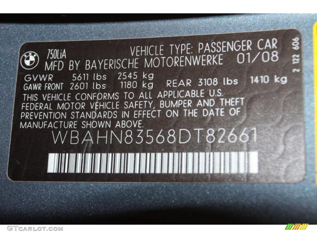 2008 7 Series 750Li Sedan - Titanium Grey Metallic / Beige photo #8