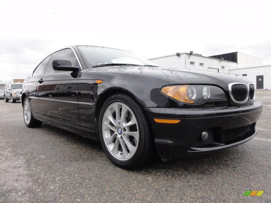 2004 3 Series 330i Coupe - Jet Black / Sand photo #5