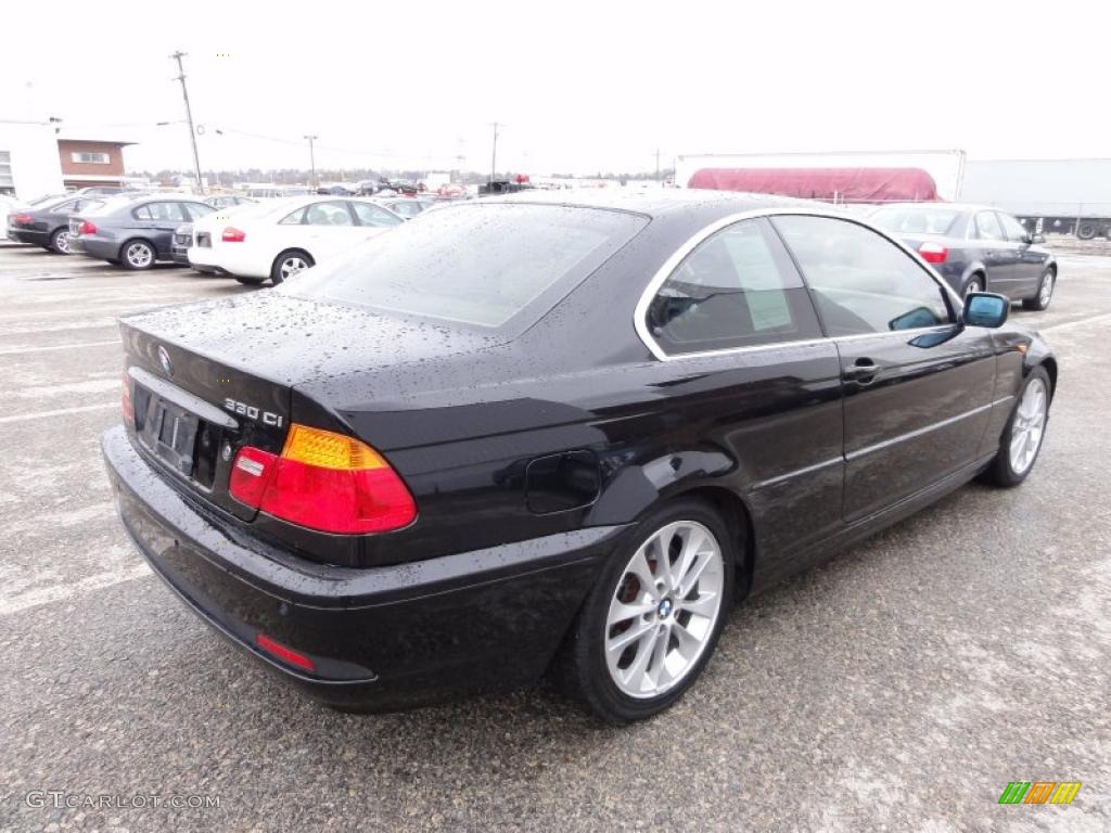 2004 3 Series 330i Coupe - Jet Black / Sand photo #8