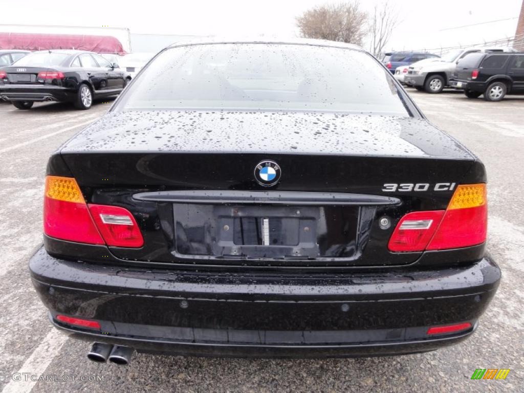 2004 3 Series 330i Coupe - Jet Black / Sand photo #9