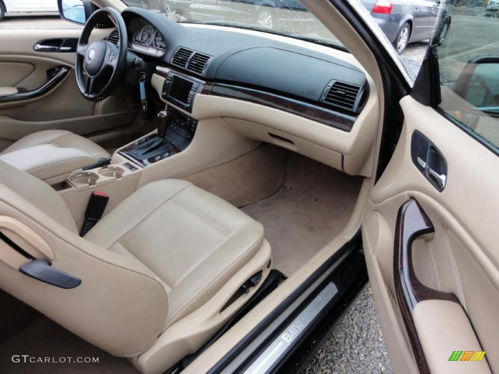 2004 3 Series 330i Coupe - Jet Black / Sand photo #18