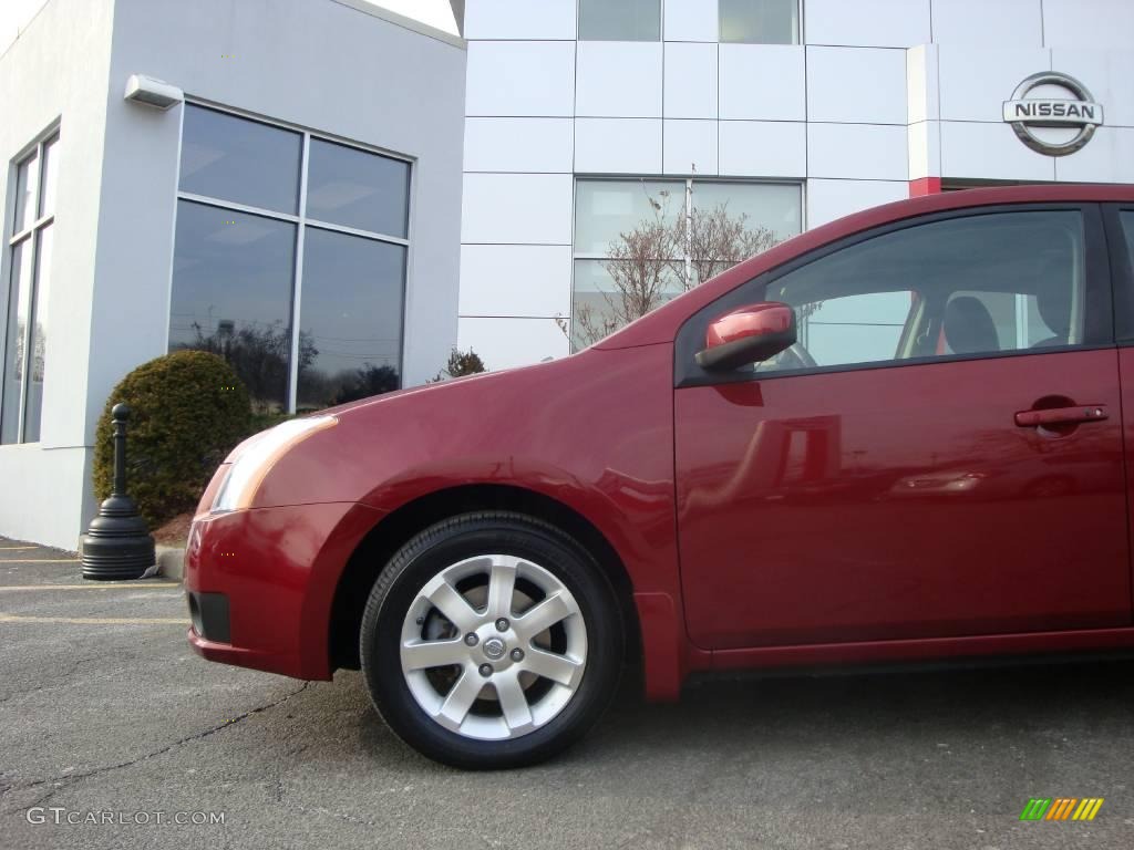 2007 Sentra 2.0 SL - Sonoma Sunset Red / Charcoal/Steel photo #2