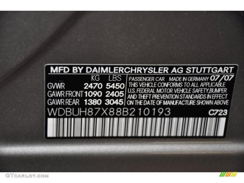 2008 E Color Code 723 for Pewter Metallic Photo #47172519