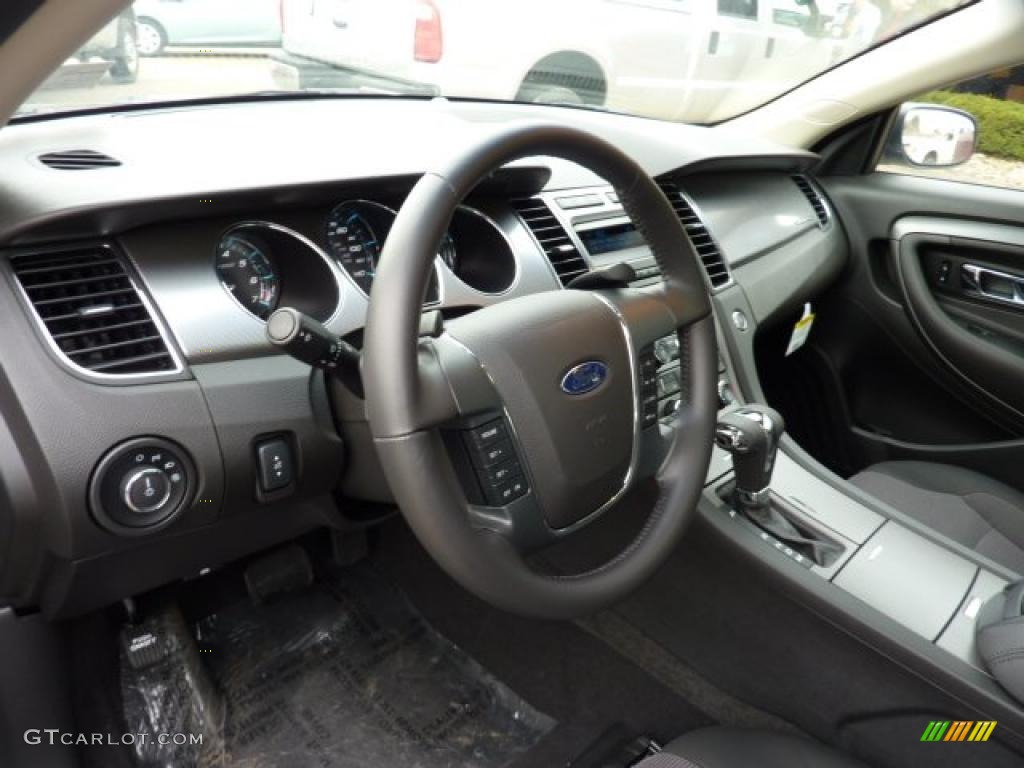 2011 Ford Taurus SEL Charcoal Black Steering Wheel Photo #47172804