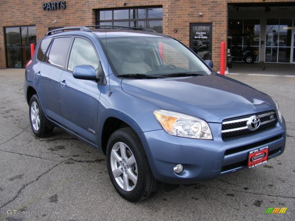 2008 RAV4 Limited V6 4WD - Pacific Blue Metallic / Ash photo #1