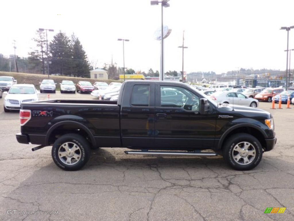 2010 F150 FX4 SuperCab 4x4 - Tuxedo Black / Black photo #5