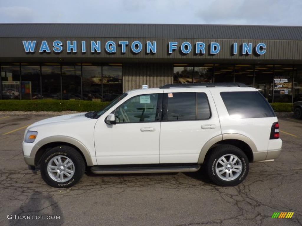 2010 Explorer Eddie Bauer 4x4 - White Suede / Camel photo #1