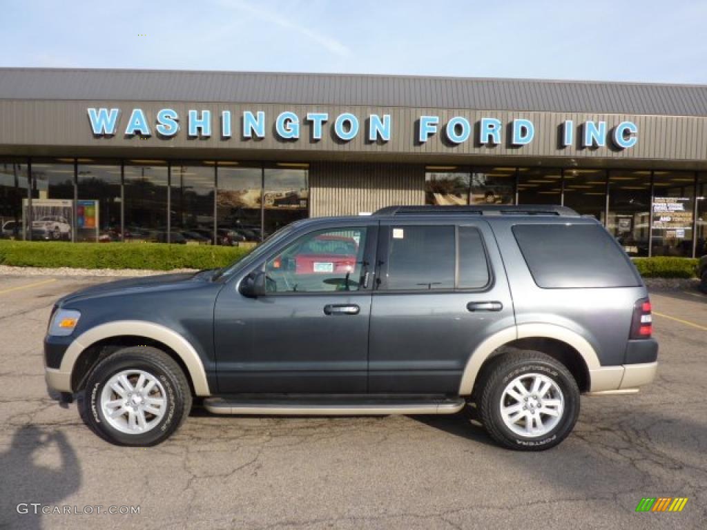 2010 Explorer Eddie Bauer 4x4 - Black Pearl Slate Metallic / Black/Camel photo #1