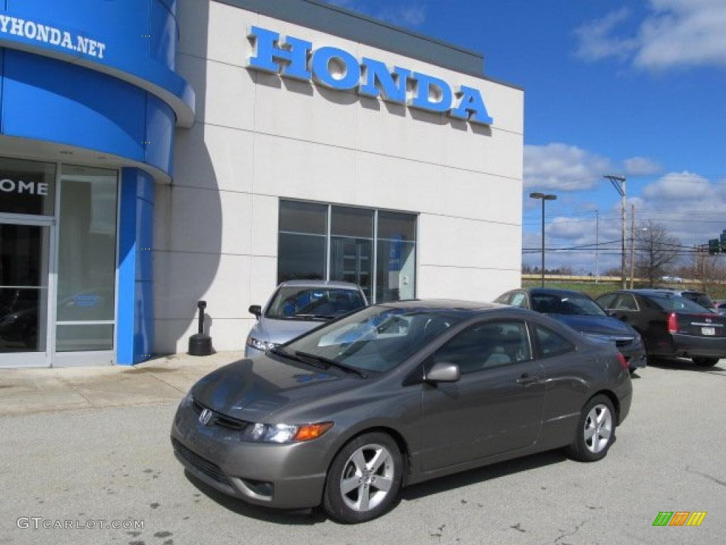 2008 Civic EX Coupe - Galaxy Gray Metallic / Gray photo #1