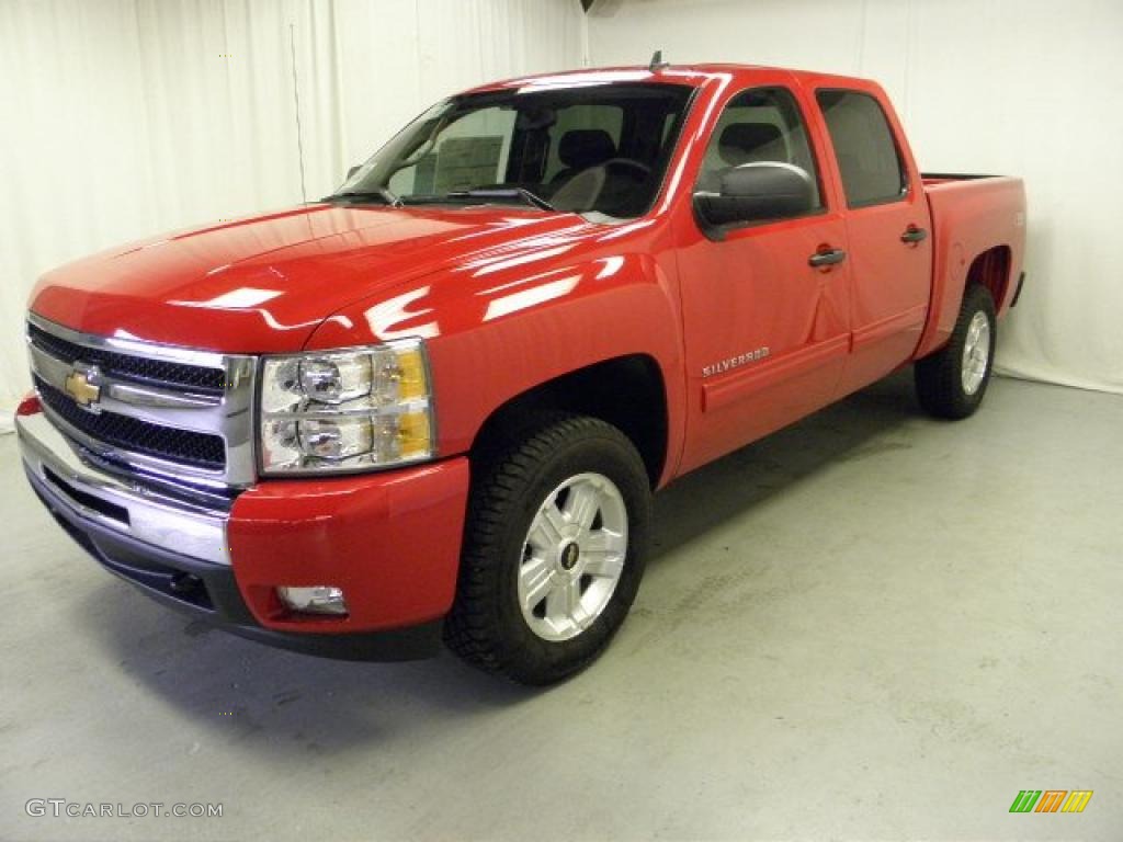 2011 Silverado 1500 LT Crew Cab 4x4 - Victory Red / Ebony photo #3