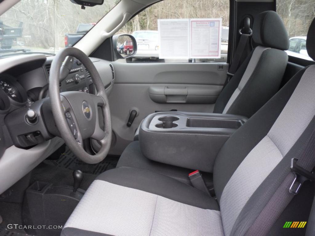 Dark Titanium Gray Interior 2007 Chevrolet Silverado 1500 Work Truck Regular Cab 4x4 Photo #47178612