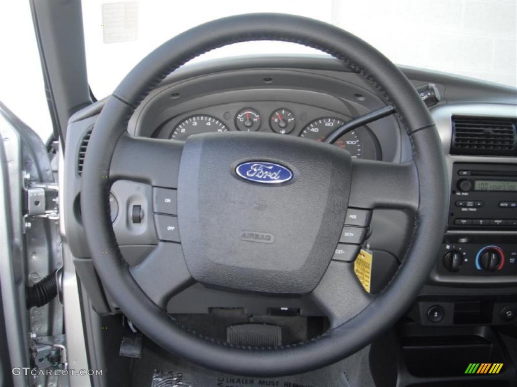 2011 Ford Ranger XLT SuperCab Medium Dark Flint Steering Wheel Photo #47181357