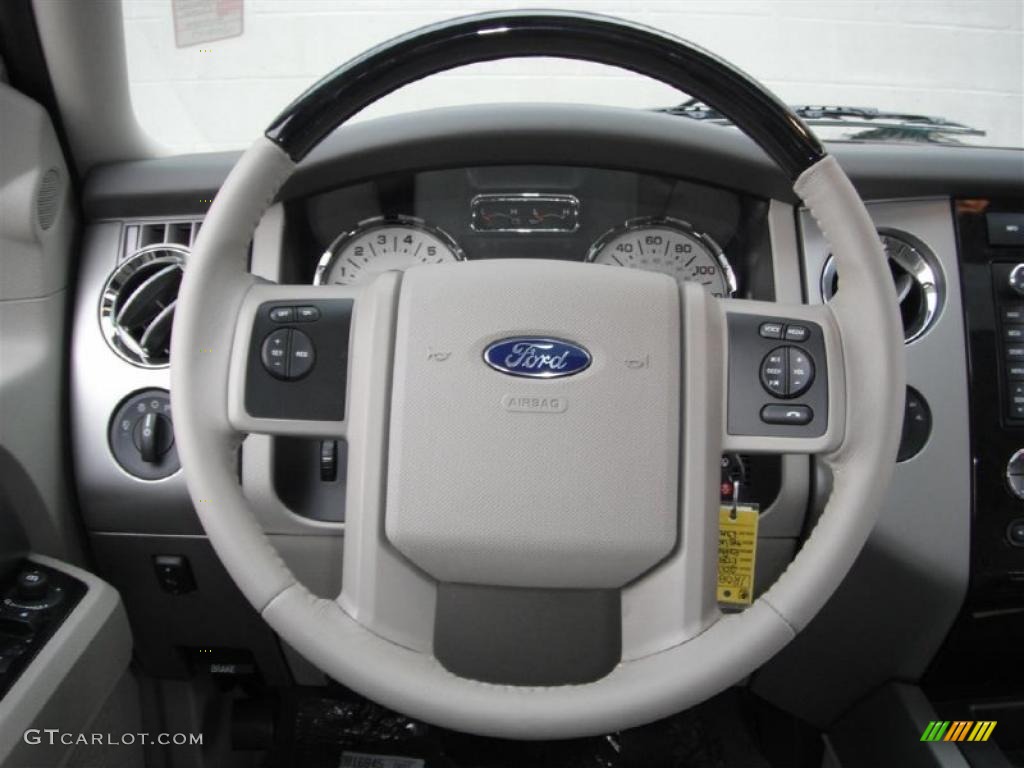 2011 Ford Expedition Limited 4x4 Stone Steering Wheel Photo #47182653