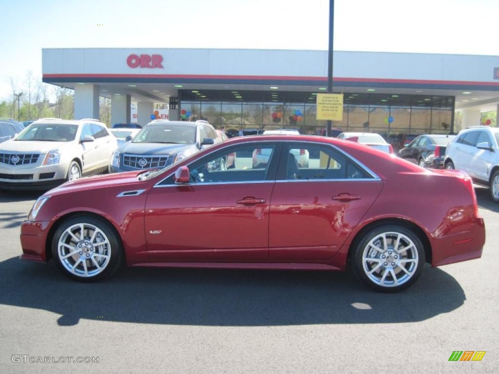 2011 CTS -V Sedan - Crystal Red Tintcoat / Ebony photo #2
