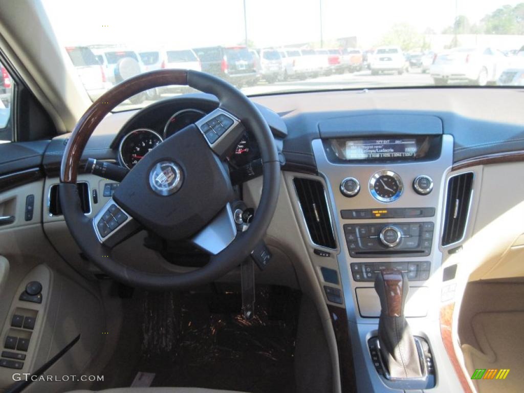 2011 Cadillac CTS 3.0 Sedan Cashmere/Cocoa Steering Wheel Photo #47183997