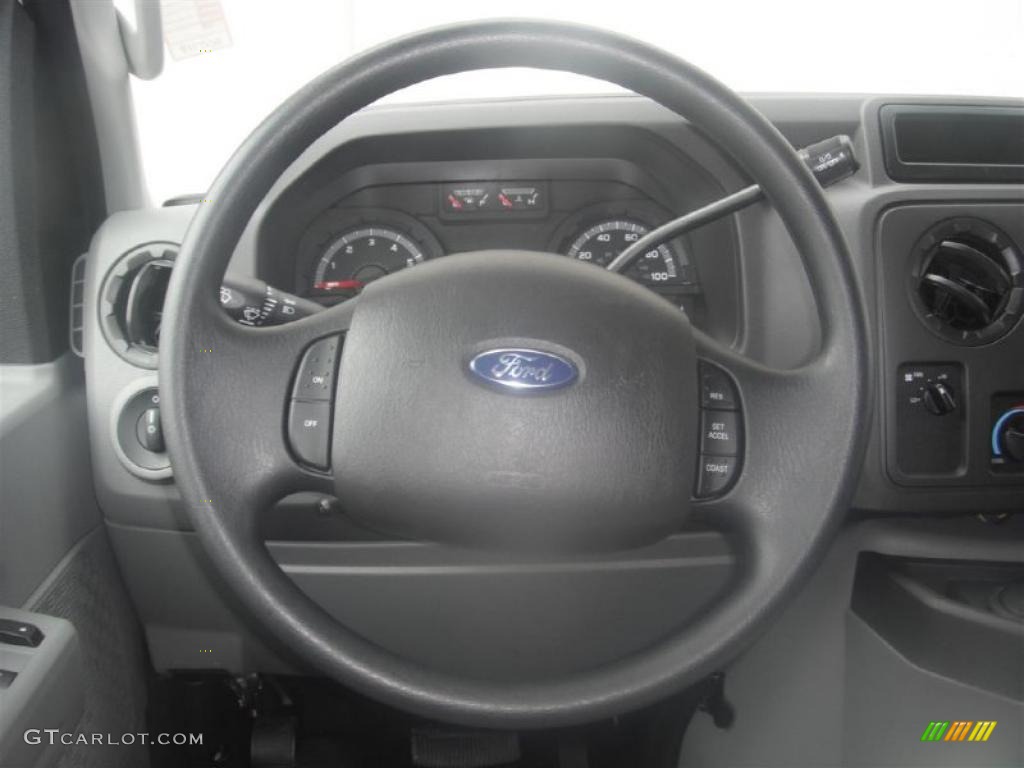 2011 Ford E Series Van E250 Extended Commercial Medium Flint Steering Wheel Photo #47184030