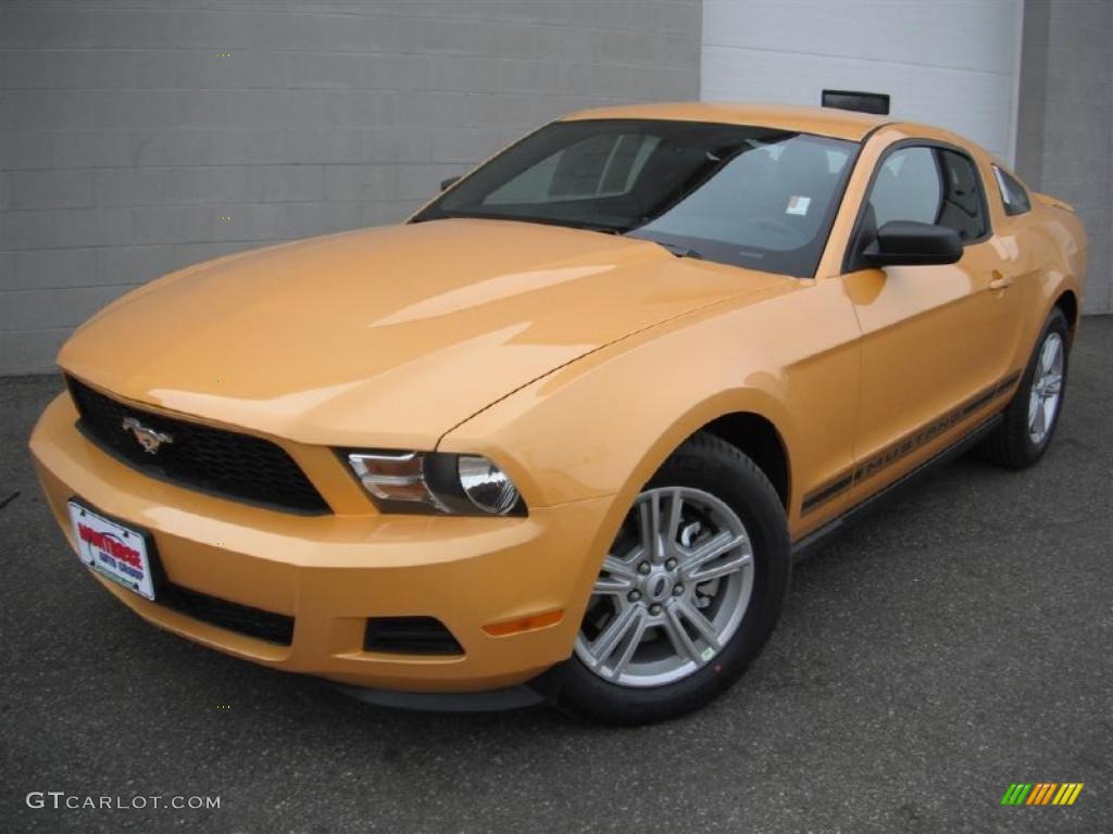 Yellow Blaze Metallic Tri-Coat 2012 Ford Mustang V6 Coupe Exterior Photo #47184321