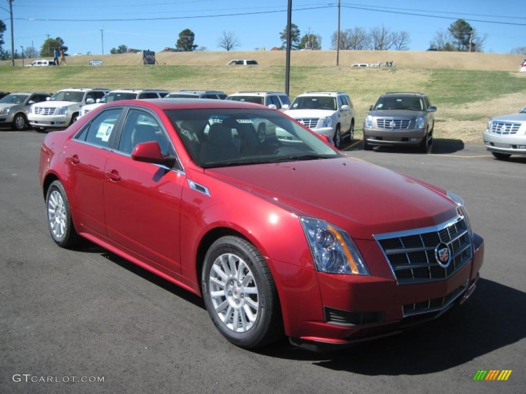 Crystal Red Tintcoat 2011 Cadillac CTS 3.0 Sedan Exterior Photo #47184639