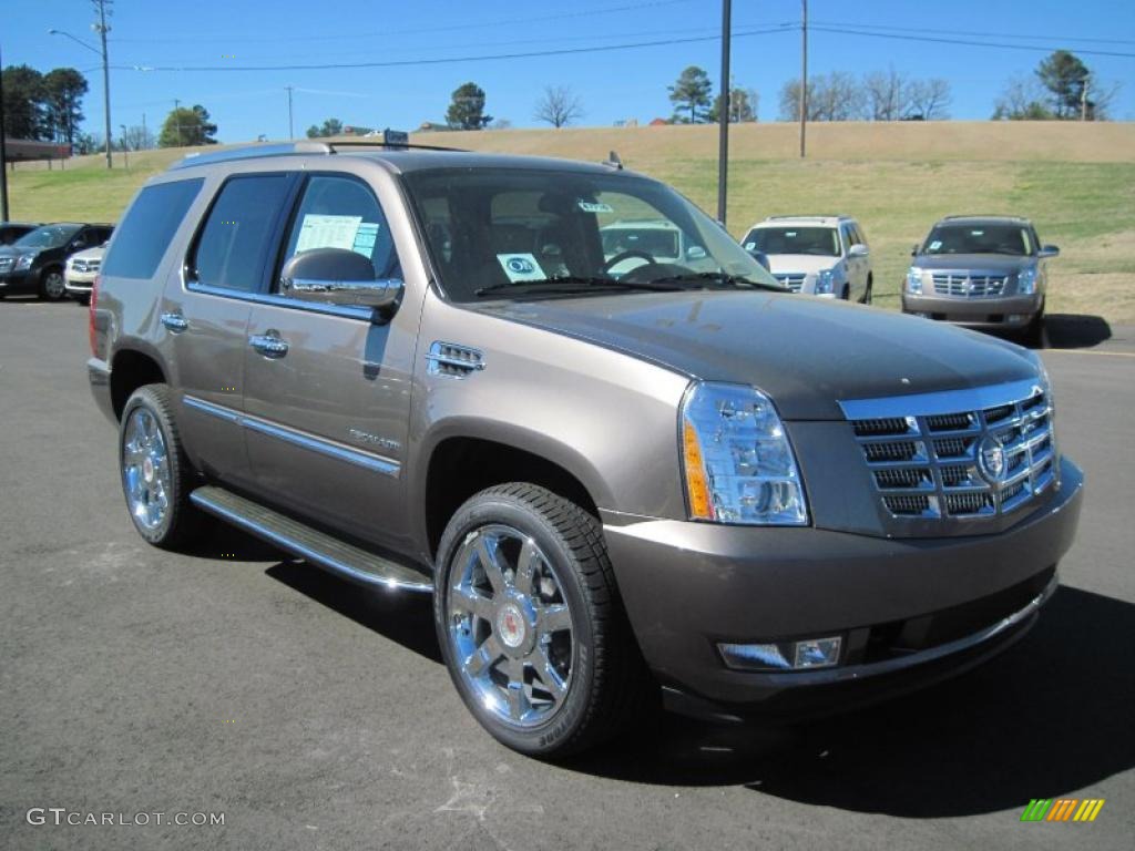 Mocha Steel Metallic 2011 Cadillac Escalade Luxury AWD Exterior Photo #47185038
