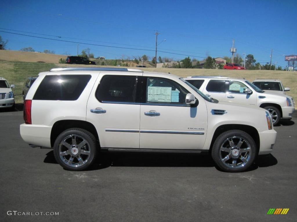 White Diamond Tricoat 2011 Cadillac Escalade Premium AWD Exterior Photo #47185167