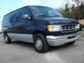 Deep Wedgewood Blue Metallic 2000 Ford E Series Van E150 XLT Passenger