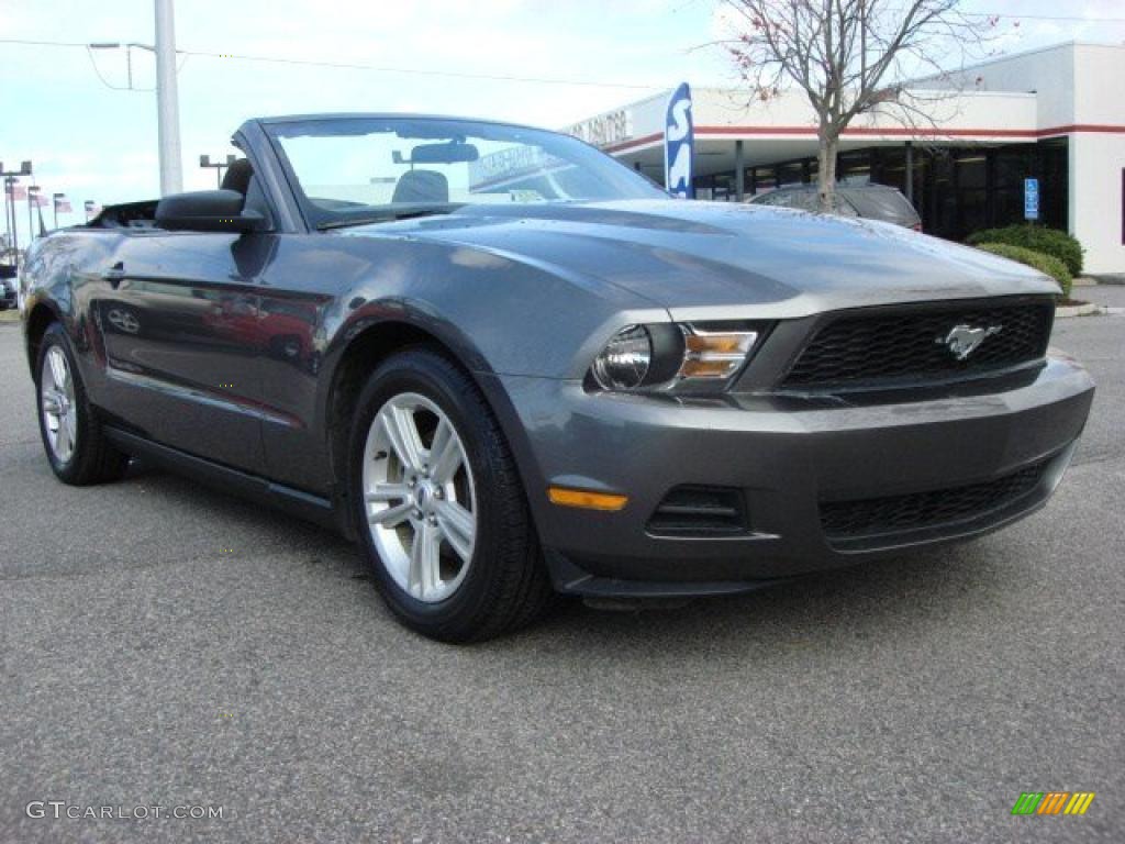 2010 Mustang V6 Convertible - Sterling Grey Metallic / Charcoal Black photo #1