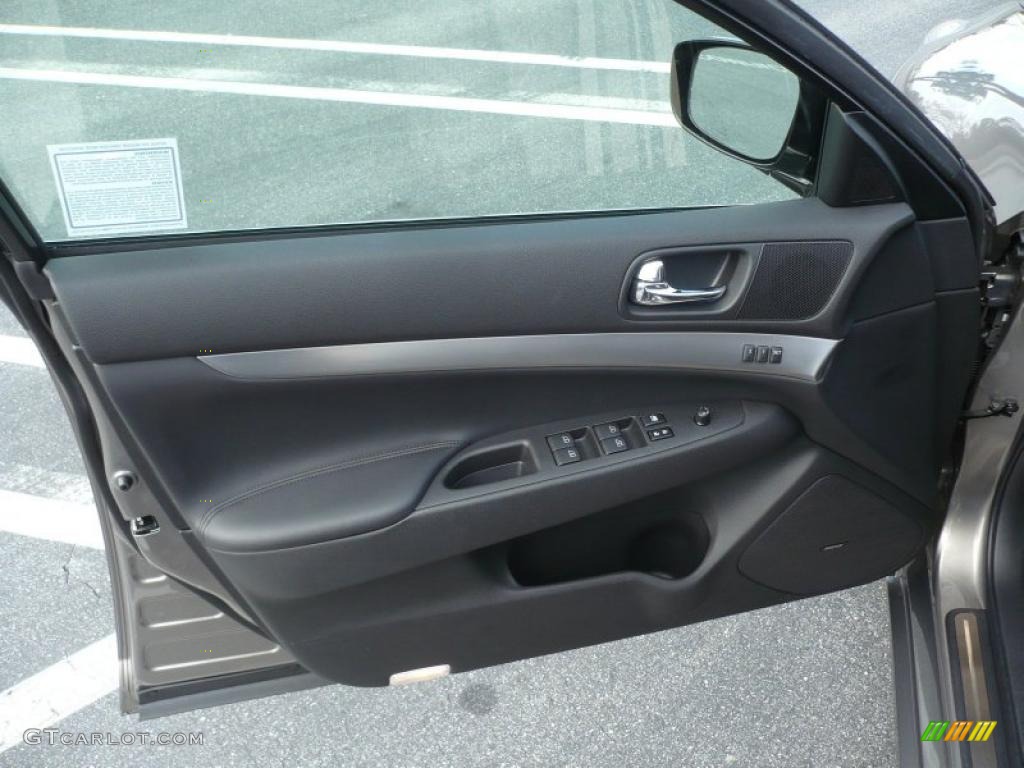 2010 Infiniti G 37 Journey Sedan Graphite Door Panel Photo #47187141