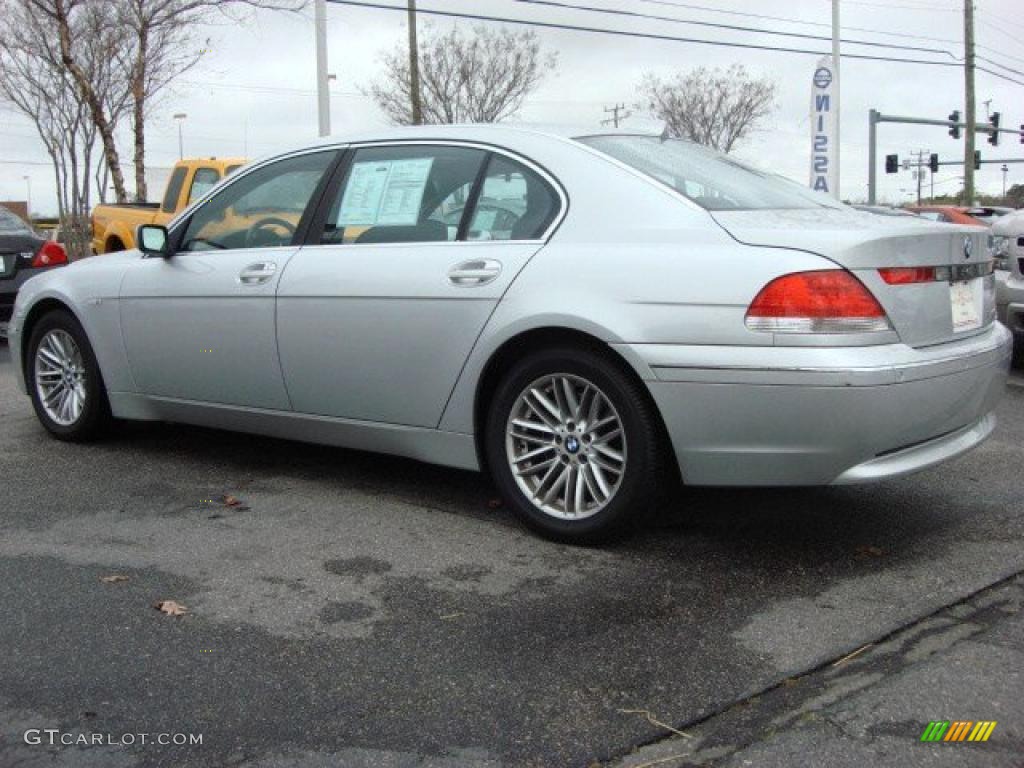 2004 7 Series 745Li Sedan - Titanium Silver Metallic / Black/Black photo #6