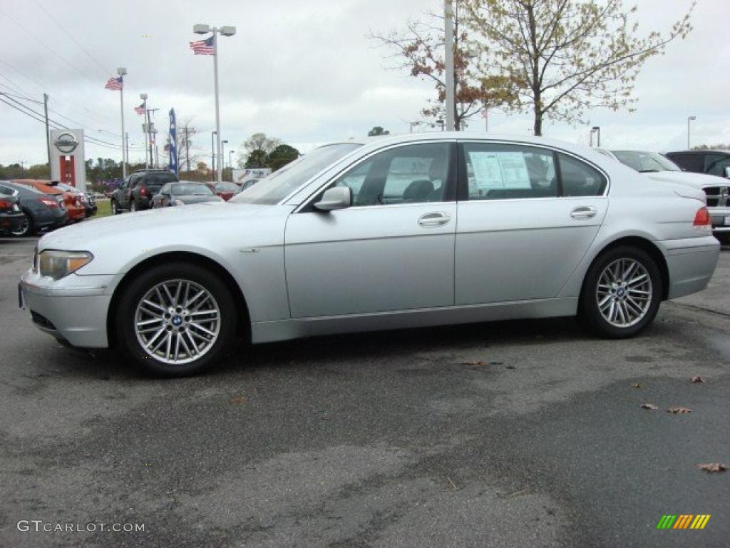 2004 7 Series 745Li Sedan - Titanium Silver Metallic / Black/Black photo #7