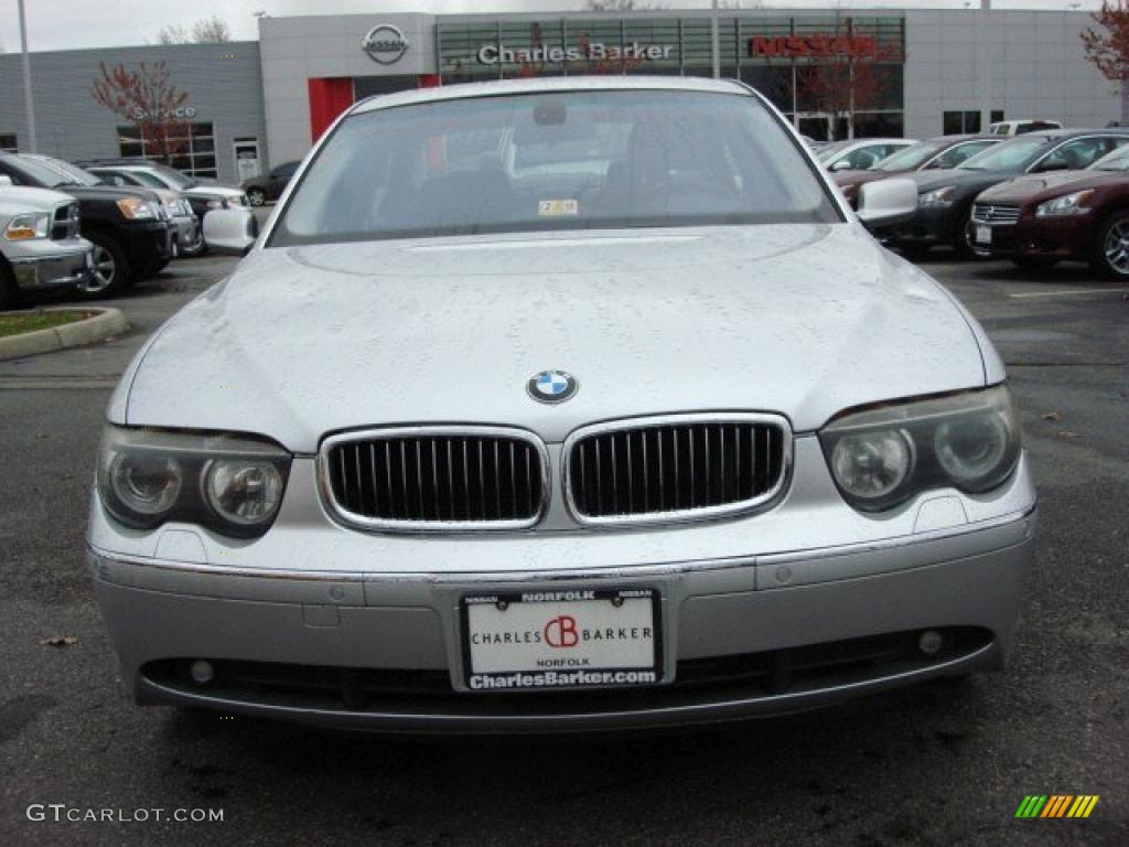 2004 7 Series 745Li Sedan - Titanium Silver Metallic / Black/Black photo #9