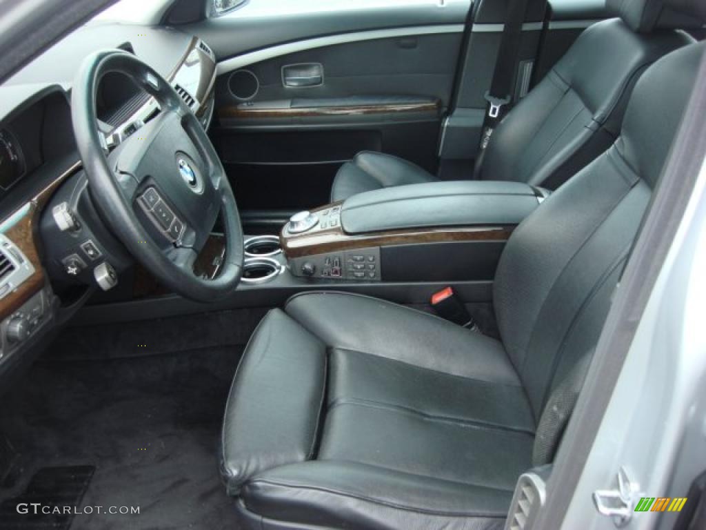 2004 7 Series 745Li Sedan - Titanium Silver Metallic / Black/Black photo #10
