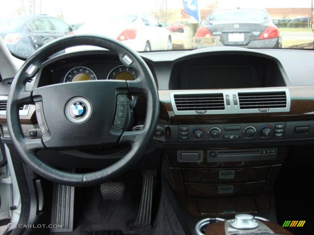 2004 7 Series 745Li Sedan - Titanium Silver Metallic / Black/Black photo #13