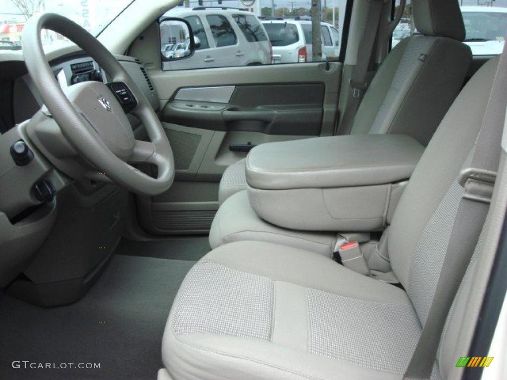 2008 Ram 1500 Big Horn Edition Quad Cab 4x4 - Cool Vanilla White / Medium Slate Gray photo #9