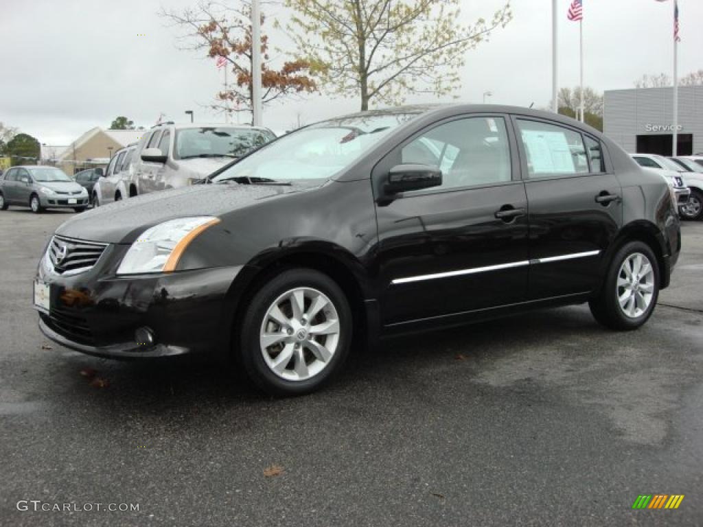 2010 Sentra 2.0 SL - Espresso Black Metallic / Beige photo #8